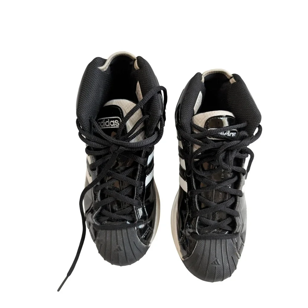 Adidas Pro Model 2G Black Patent Leather Basketball Sneakers EG2158 Youth Size 5